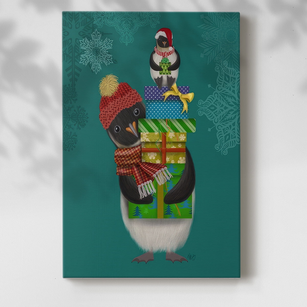 Christmas Penguin Gifts- Gallery Wrapped Canvas