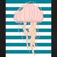 thumbnail image 3 of CafePress - Blue White Bold Stripes Hand Drawn Jellyfish Women - Womens Tri-blend T-Shirt, 3 of 4