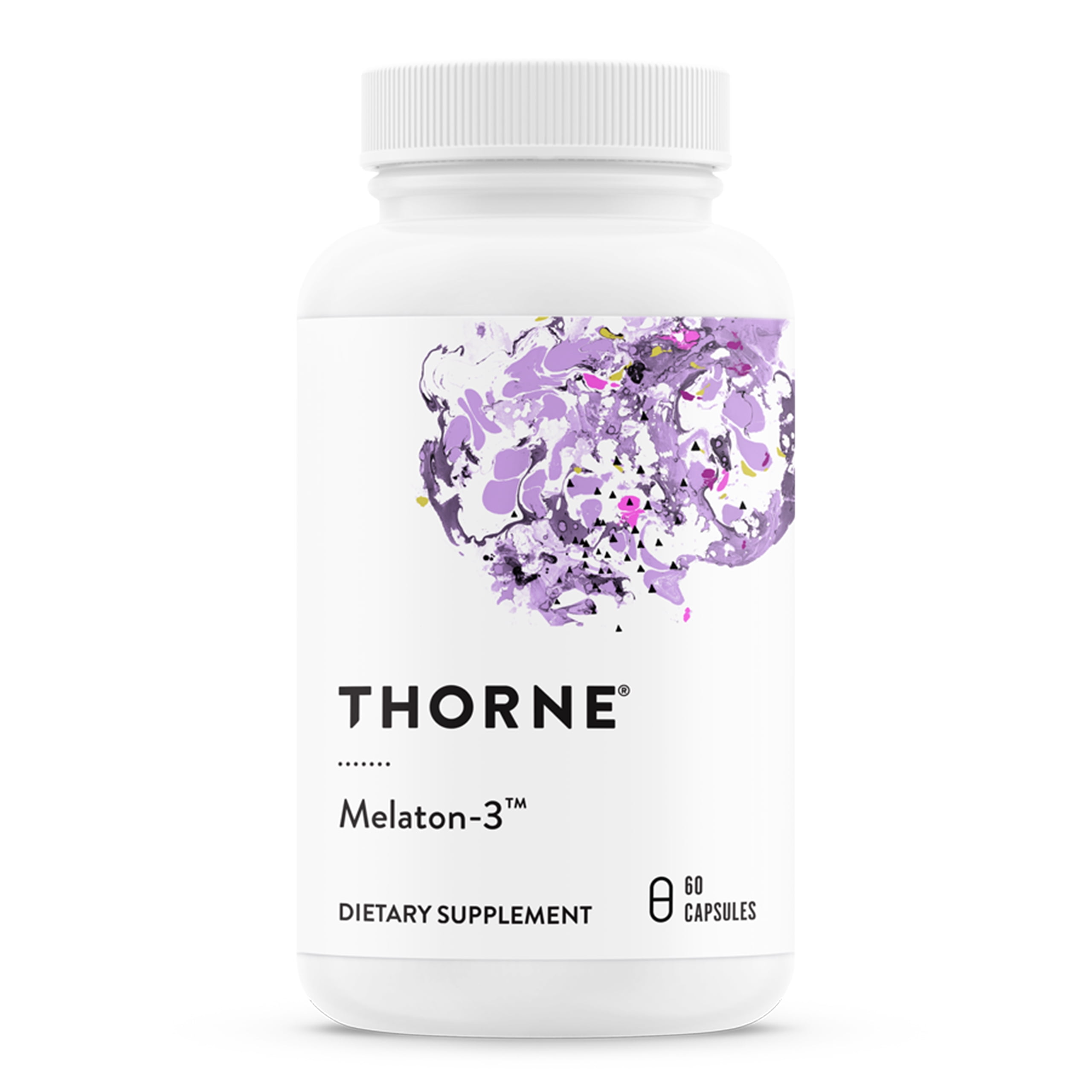 Thorne Melaton-3 - 3mg Melatonin - Supports Circadian Rhythms, Restful Sleep, and Relaxation - Gluten-Free, Soy-Free Dairy-Free - 60 Capsule