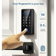 thumbnail image 2 of Keyless Entry Door Lock with Keypad - Smart Deadbolt Lock for Front Door, Auto Lock, One-time PIN Code, Fingerprint Door Lock - Matte Black, 2 of 6
