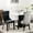 Black+ Gray, variant on Modern Elegant Dining Chairs ( Of 2), White And Black, Solid Wood Frame, Pu Velvet Upholstery, Handmade Details, Luxury Cushion High Chairs, Legs, Pull-ups, 2 Pcs, + Sw2101wb