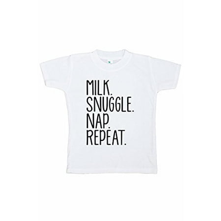 

7 ate 9 Apparel Funny Kids Milk. Snuggle. Nap. T-Shirt White