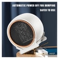 thumbnail image 3 of 1200W Desktop Warm Air Heater 2-speed Electric Heater PTC Fast Heating Household Radiator Quiet For Office Room Desk Indoor Use ,Warm Any Angle, 3 of 7