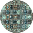 thumbnail image 1 of Ahgly Company Indoor Round Persian Light Blue Traditional Area Rugs, 3' Round, 1 of 4