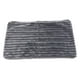 thumbnail image 3 of Funda de almohada de franela a rayas con cremallera para dormitorio, gris oscuro, 30 x 50 cm Gris Oscuro 30x50cm, 3 of 8