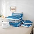 thumbnail image 6 of Feelyou Detroit Football City Bedding Comforter Set 7 Pieces, Rugby Sports Queen Bedding Sets, Gray Blue Queen Sheet Sets, Kids Teens Bedroom Decor, 6 of 8