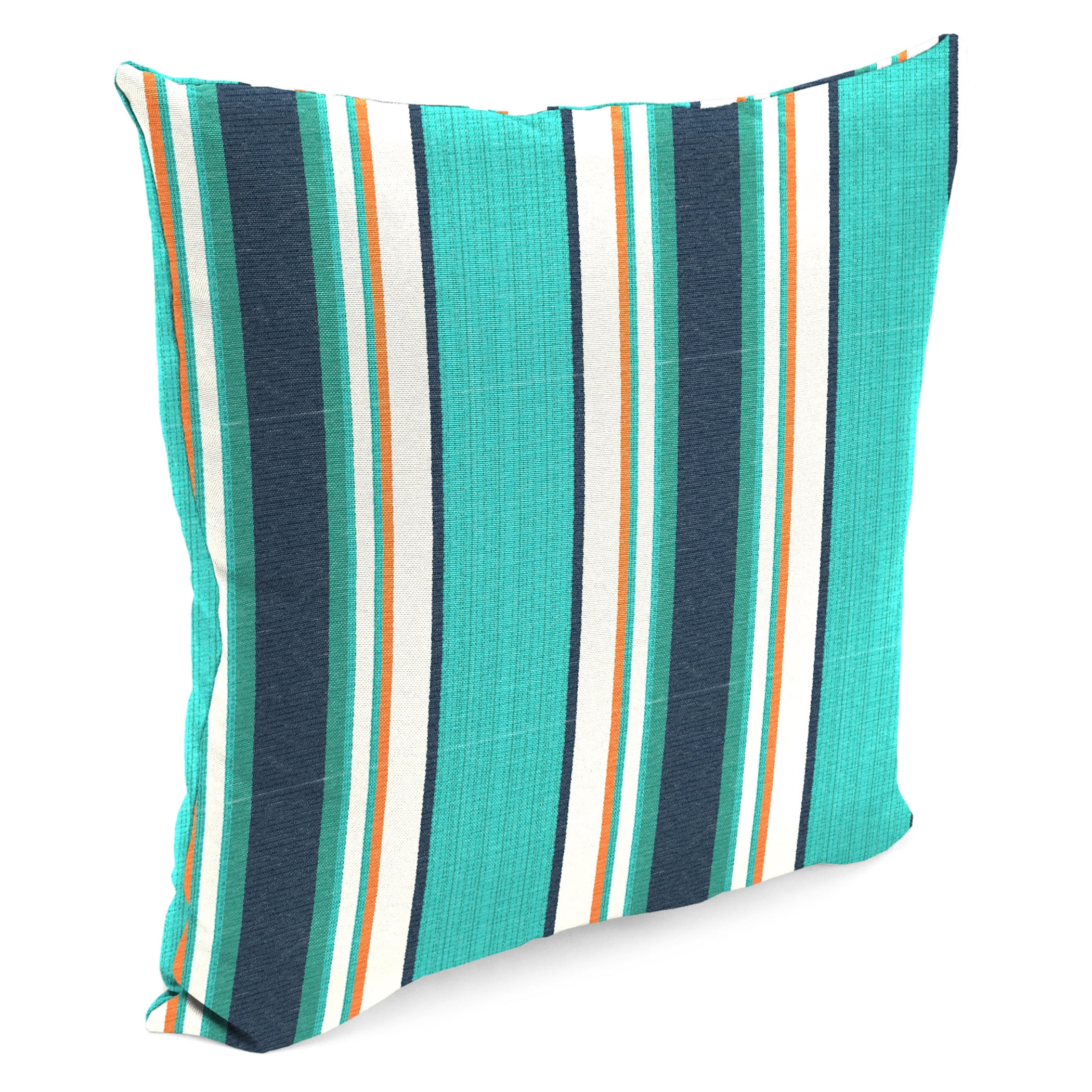 Jordan Manufacturing Sunbrella 16" x 16" Token Surfside Multicolor Stripe Square Outdoor Throw Pillow