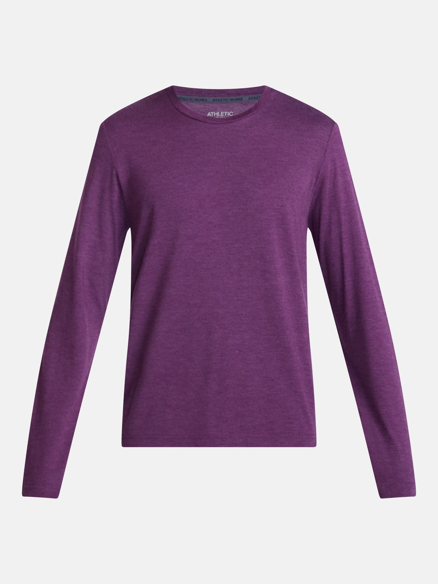 Athletic Works Men's and Big & Tall Men's Tri-Blend Tee with Long Sleeves, Sizes XS-4XLT