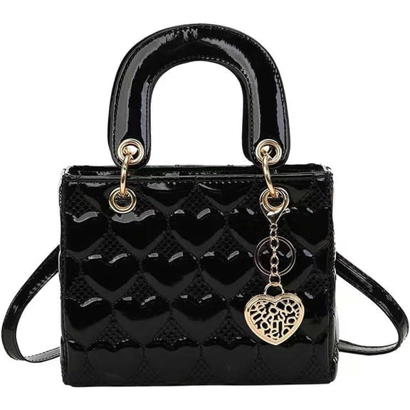 NCY Purses and Handbag for Women Fashion Ladies Leather Top Handle Shiny Patent Satchel Shoulder Tote Bag Crossbody