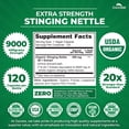 thumbnail image 3 of Zazzee USDA Organic Stinging Nettle 9000 mg – 120 Vegan Capsules – 20:1 Extract – Supports Prostate & Urinary Wellness – Vegan • Non-GMO • Made in USA, 3 of 11