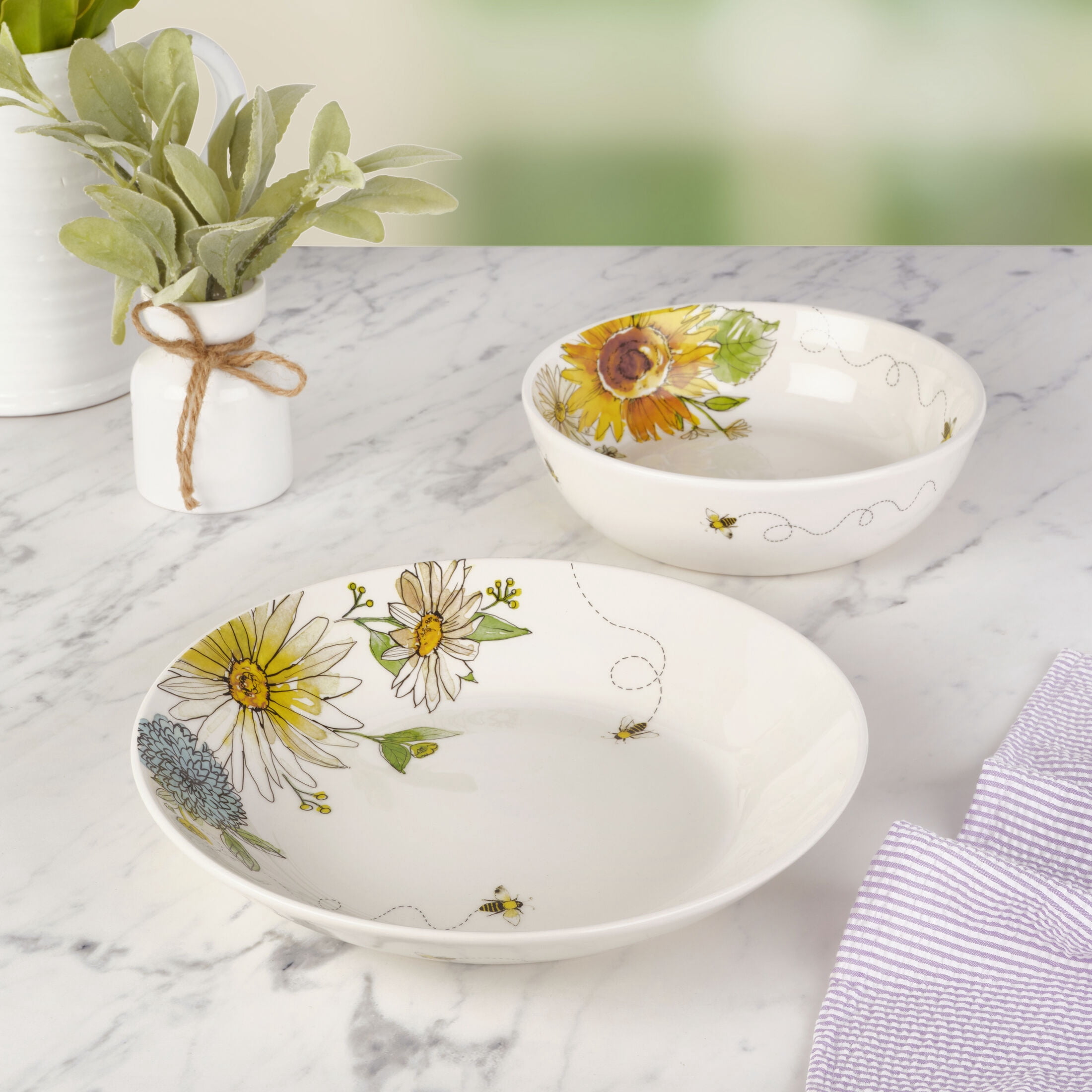 Fitz and Floyd Emis Garden Serve Bowls (Set of 2)