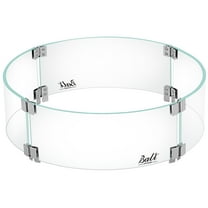 BALI OUTDOORS Round Fire Pit Glass Wind Guard 20"