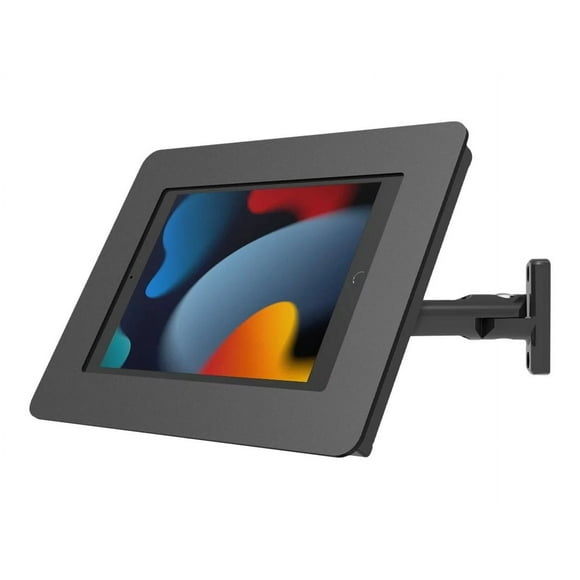 Compulocks iPad 10.2" 10,2" Rokku Enclosure Swing Wall Mount - kit de Montage (bras oscillant, boîtier) - pour tablette - verrouillable - aluminium - noir - taille de l'écran: - mural - pour iPad 10,5 pouces (7e Génération, 8e Génération, 9e Génération)