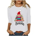 thumbnail image 2 of LEKWK Christmas Tunic Tops for Women 2025 Xmas Tree Crew Neck 3/4 Sleeve Tshirts Nurse Christmas Shirts for Women Tunic Womens Christmas Tunic, 2 of 5
