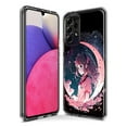 thumbnail image 3 of MUNDAZE Samsung Galaxy A33 Shockproof Clear Hybrid Protective Phone Case Kawaii Manga Pink Cherry Blossom Moon Dreaming Girl Cover, 3 of 5