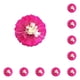 thumbnail image 2 of Moyic Flores de papel Decoraciones florales para la pared Artesanía Fondo decorativo artificial Flores de la boda del cuarto de niños Fucsia 25cm 10piezas, 2 of 6
