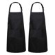 thumbnail image 2 of Deal de 2 piezas con bolsillos grandes Protector de ropa impermeable a prueba de aceite 70x78cm Deal para adultos para cocinar Dibujo Negro Soledad Delantal adultos, 2 of 8