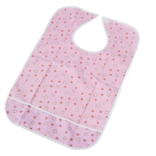 Waterproof Adult Bibs, Clothing Protector With Bottom Food Pocket, Foldable Elderly Bibs, Reusable Clothing Protector For Elderly