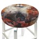 thumbnail image 3 of Balery Romantic Flower Fox Couple Fundas de asiento para taburete de bar redondo de tela de terciopelo ajustables que protegen de arañazos y manchas para sillas de 14 a 17 pulgadas.-14 inch, 3 of 7