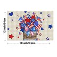 thumbnail image 2 of 4th of July Placemats Set of 4 Washable Stars Patriotic America Memorial Day Linen Table Mats 12 x 18 Inch Heat Resistant Place Mats Non-Slip Placemats for Dining Kitchen Dining Table Party Decor, 2 of 5