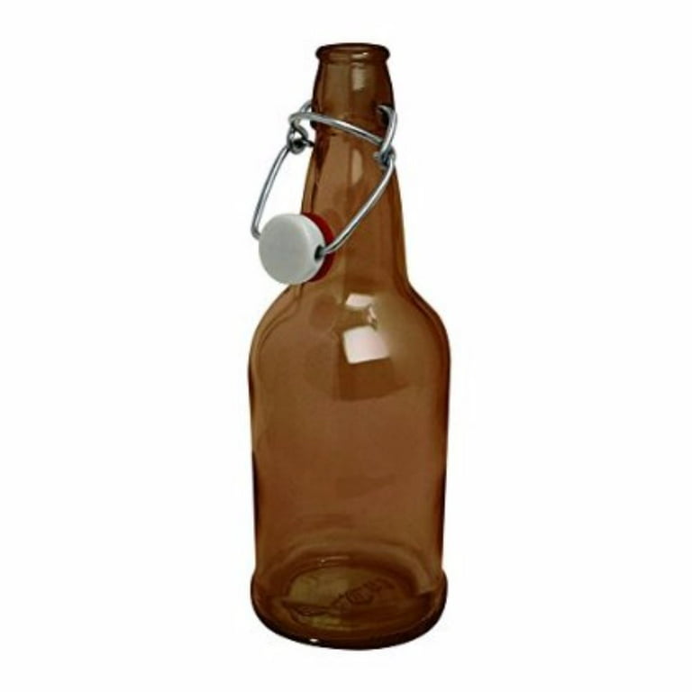 EZ Cap Swing Top Beer Bottles - 16 oz. Clear, Case of 12