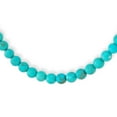 thumbnail image 2 of Bling Jewelry Womens Semi-Precious Blue Synthetic Compressed Turquoise Stone 10MM Bead Ball Strand Necklace 16-19 Inch, 2 of 3