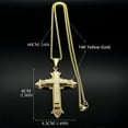 thumbnail image 2 of Big Bible Jesus Cross Pendant Necklace for Women Men 14K Yellow Gold Catholic Chain Jewelry, 2 of 5