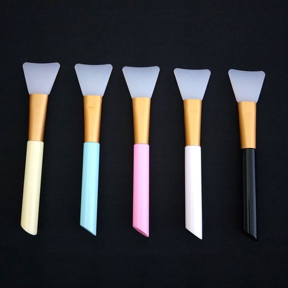 Pretyzoom 10pcs Silicone Stir Stick Set for Craft Enthusiasts with Colors Pink Yellow Blue White Black Choices