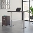 thumbnail image 2 of Bureau Réglable en Hauteur Série 60 48W x 30D avec Rangement en Gris, 2 of 7
