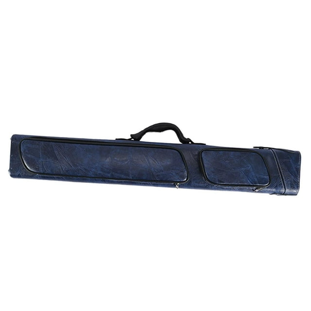 DYNWAVECA Billiards Pool Cue Case Storage Pouch 1/2 Cue Case Lightweight Scratch Resistant Pool Cues Protector Carrying Bag Blue