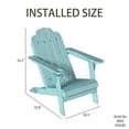 thumbnail image 2 of Boyel living Outdoor Adirondack Chair HDPE Classic Frog Chair With Built-In Cup Holder And Umbrella Hole for Patio Garden Furniture in Cyan Blue, 2 of 8