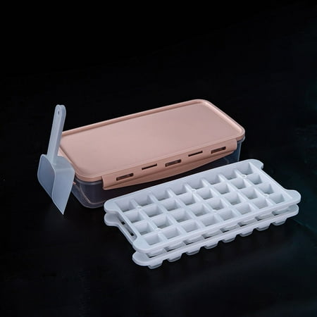 

Stackable Ice Cube Tray Set With Lid For Freezer Ice Lattice Silica Gel Ice Box Ice Cube With Cover Household Ice Maker Refrigerator Quick Freezer Ice Cube Box