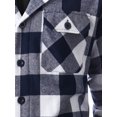 thumbnail image 4 of Ma Croix Mens Hooded Flannel Shirts Quilted Plaid Jacket, 4 of 9