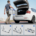 thumbnail image 4 of Loyoda Folding Work Platform, 800 lbs Load Capacity, Aluminum Drywall Stool Ladder, Heavy Duty Work Bench, Non-Slip Feet, Ideal for Washing Vehicles, Cleaning, Painting, Decorating, 4 of 8