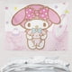 thumbnail image 1 of Kawaii Hello Kitty Sanrio My Melody Cinnamoroll Cartoon Blackgroud Cloth, lindo tapiz de pared para dormitorio, decoración de habitación, 1 of 4
