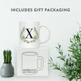thumbnail image 4 of Koyal Wholesale Ceramic Coffee Mug, Garden Green Monogram Initial Letter X, 4 of 5