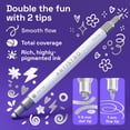 thumbnail image 2 of ARTISTRO 5 Silver Precision Dual-Tip Acrylic Paint Markers – Paint Pens Set with Dot & Fine Tips for Fabric, Rock, Glass, Wood, Coloring Books – Classroom & Art Supplies Gift Teacher, 2 of 5