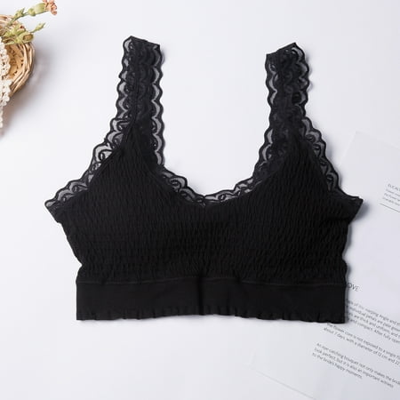 

Yuelianxi Lace Bra Plus Size Bra Women Underwear Bralette Crop Top Fashion Female Bra Large Tube Top Female Push Up Brassiere Laced Bra 1 Pack