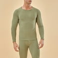 thumbnail image 2 of Tanhomme Thermal Underwear for Men Long with Fleece Men Cold Weather Top Bottom Male Autumn And Winter Thermal Underwear Set Round Neck Long Sleeve Top And Trousers Two Piece Home Wear Set, 2 of 6