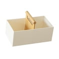 thumbnail image 2 of TISHITA Countertop Organizer,Desktop Storage Box,,Bathroom Kitchen Counter Organizer with Wooden Handle for Entryways Desktop White, 2 of 8