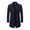 Navy, variant on Men's Wool Pea Coat Pocket Single Breasted Navy Large