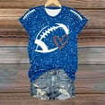 thumbnail image 4 of SCSAlgin Football T Shirts Women's Cute Heart Football Graphic Top Funny Casual Short Sleeve Crewneck T Shirts 2024 Fall Tops, 4 of 4