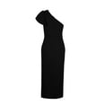 thumbnail image 6 of Cavosen Formal Dresses for Women Ruffle Sleeves Shirred Split One Shoulder Evening Gowns Cocktail Elegant Party Dress, 6 of 7