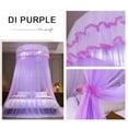 thumbnail image 2 of Mosquito Net Princess Girl Bed Canopy Sheer Mesh Dome Bed Curtain- Round Lace Bed Netting Canopy for Single to King Size Beds (Purple), 2 of 10