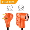 thumbnail image 5 of Nilight 18 inch 30 Amp to 50 Amp RV Plug Adapter Heavy Duty Dogbone Electrical Adapter with Handle 30A Male to 50A Female Cord Adapter 125V/3750W, 5 of 8