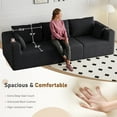 thumbnail image 5 of Furniliving Modular Sectional Sofa, L-Shape Large Cloud Sofas with Deep Seat, Modern Minimalist Upholstered Couches for Living Room Bedroom, No Assembly Required, Black, 5 of 8