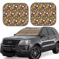thumbnail image 6 of Kdxio Tropical Fruits Print 2-Piece Sun Shade Front Windshield - Foldable Car Front Window Sunshades for Most Sedans SUV Truck, 6 of 6