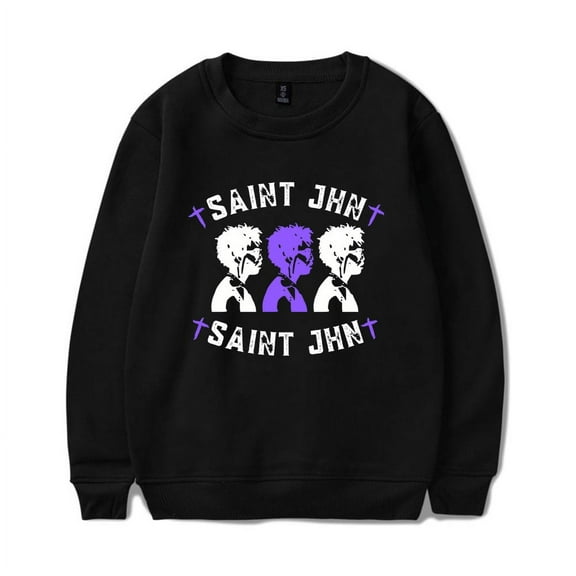 SAINt JHN Crewncek Hoodie Men Women Fashion Print Casual Streetwear Sweatshirt Top