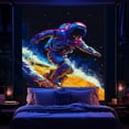 thumbnail image 4 of Space Astronaut Tapestry for Bedroom Men, Cool Blacklight Tapestry Posters for Teen Boys, UV Reactive Black Light Galaxy Tapestries Room Wall Decor, Glow in Dark Tapestry for Men 40X60IN, 4 of 4