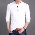 thumbnail image 5 of Polos de manga larga unicolor para hombre, sudaderas lisas para hombre, jersey ajustado y ajustado, ropa nueva y barata, talla S, marca alta, Emo Y2k, 5 of 5
